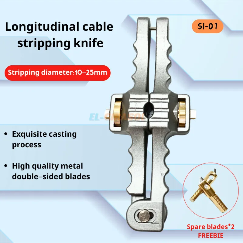 

Longitudinal Opening Knife SI-01 Sheath Cable Slitter Fiber Optical Cable Stripper cable opener for stripping cables 10mm~25mm