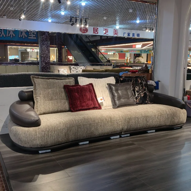 Sofa large flat modern simple horizontal hall special-shaped corner combination furniture