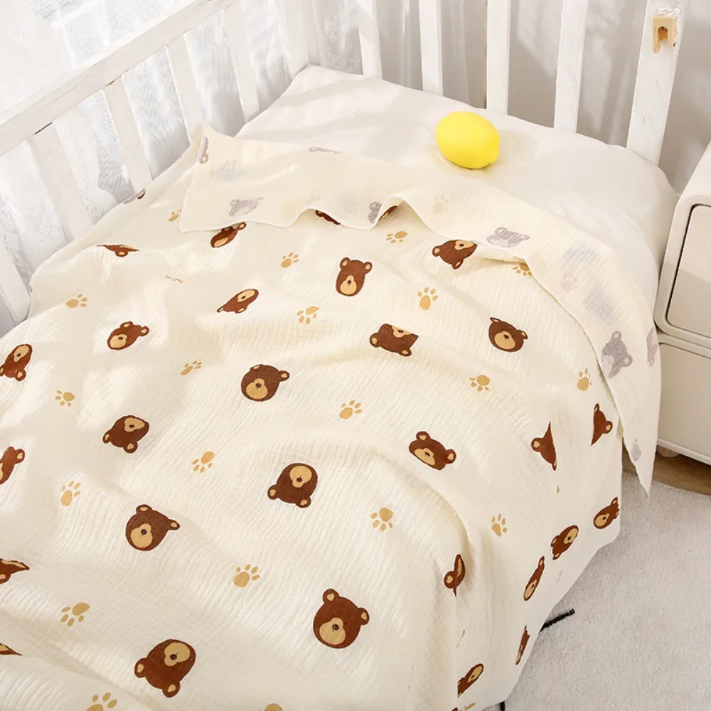 

Cute Air Filter Cotton Infant Strappy Blanket Cartoon Breathable Baby Swaddle Blanket Warm Soft Newborn Blanket Wraps Outdoor