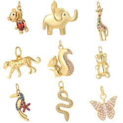 Cute Elephant Bee Jewelry Making Bird, Squirrel Little Bear Dijes Diy Earrings Necklace Bracelet charms for jewelry making