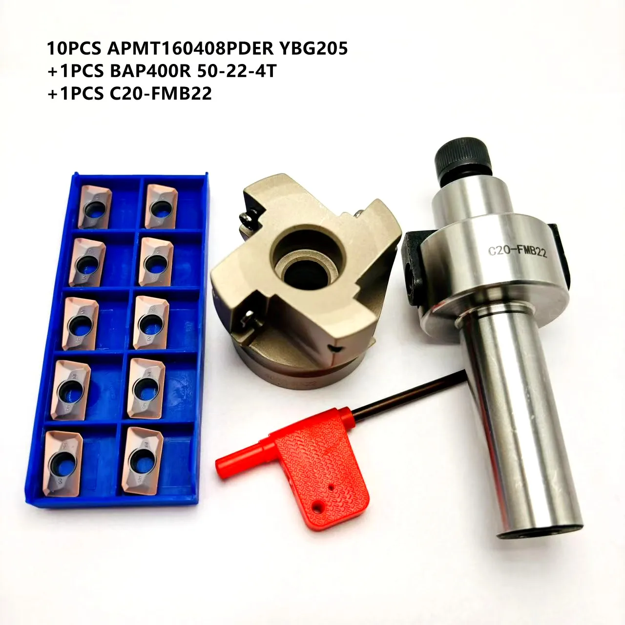 رأس قاطعة الطحن النهائية BAP400R لـ APMT1604 APMT 160408   شفرة سبائك الصلب C12 FMB22 C16 C20 FMB22 قاطعة الطحن ذات نهاية الأخدود