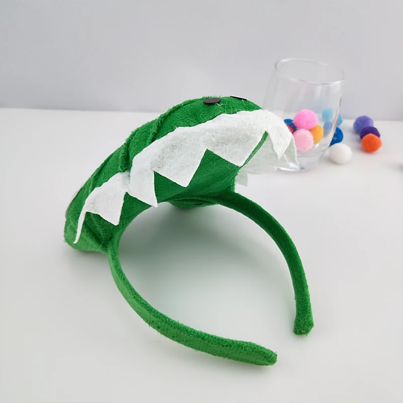 Conjunto de Diadema con lazo y cola de cocodrilo para fiesta, regalo de cumpleaños, diadema de pelo de Animal, tocado de felpa, disfraz de