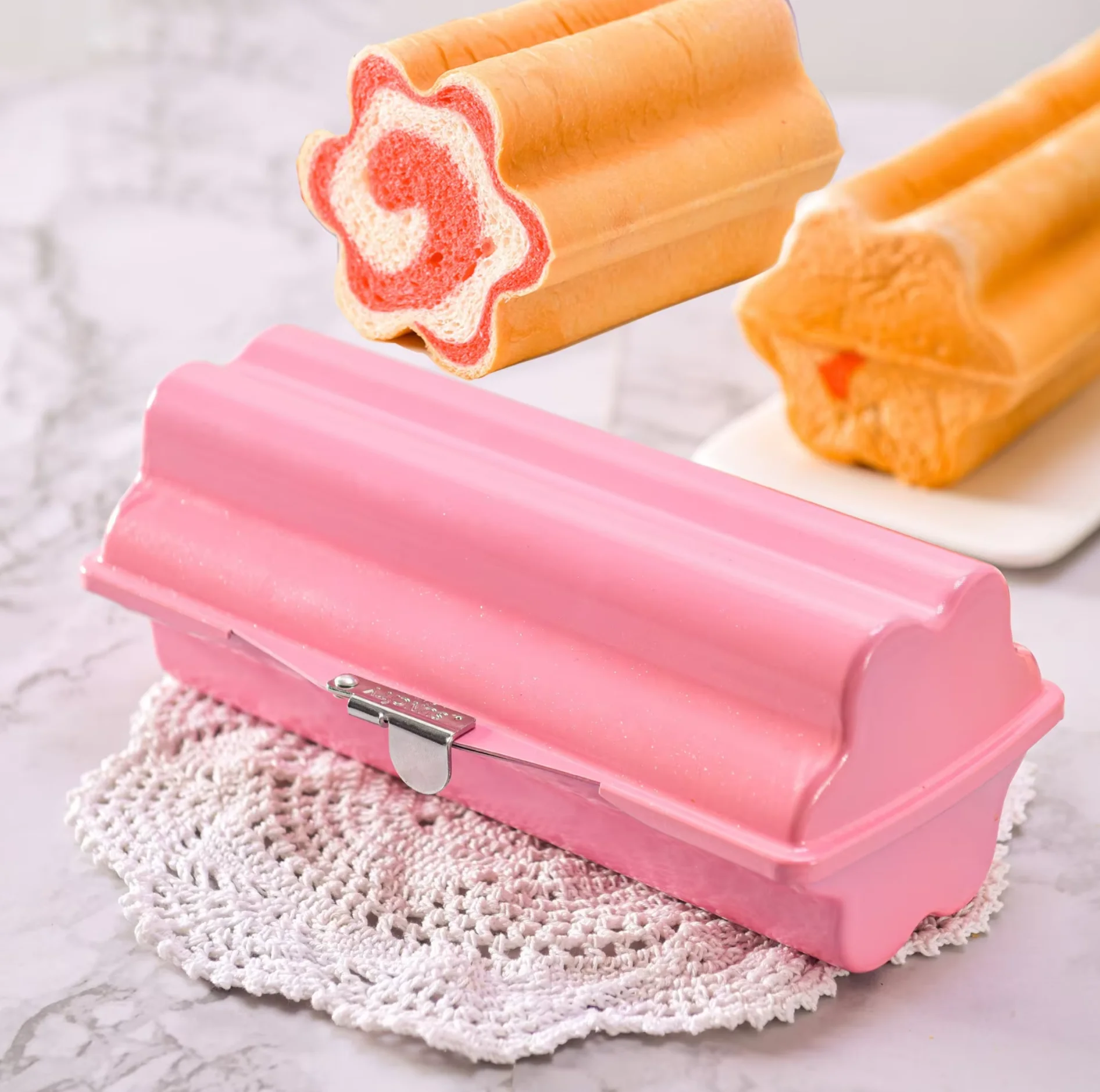 Flower Shape Bread Tray Loaf Pan Heart Round Bread Mold DIY Carbon Steel Toast Box With Lid Pastry Cake Pan Baking Tools Supplie