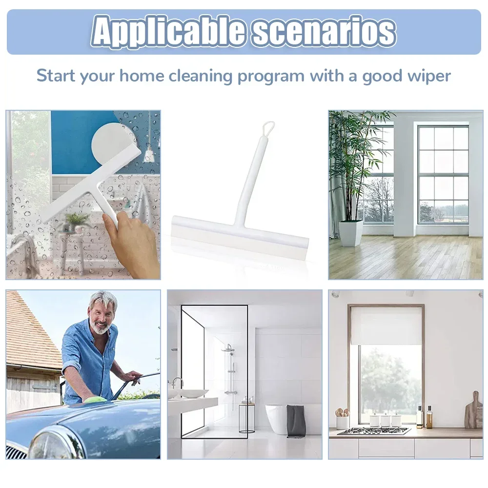 Shower Squeegee Glass Clean Scraper Washing Wiper Hanger Floor Window Cleaning Household Mirror Wall Water Wipers Shower Puller