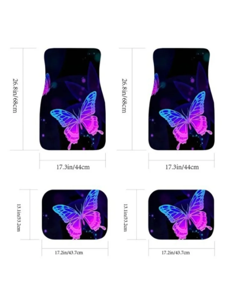 Ensemble de tapis et de sol de voiture nordique Vintage, quatre pièces, transfrontaliers, résistants à la saleté