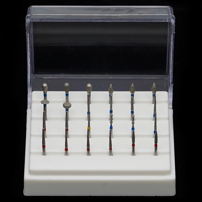 

24pcs Dental Burs Diamond Set Teeth Polishing Drill With Storage Box High Speed Sanding Polishing Lab Equipment