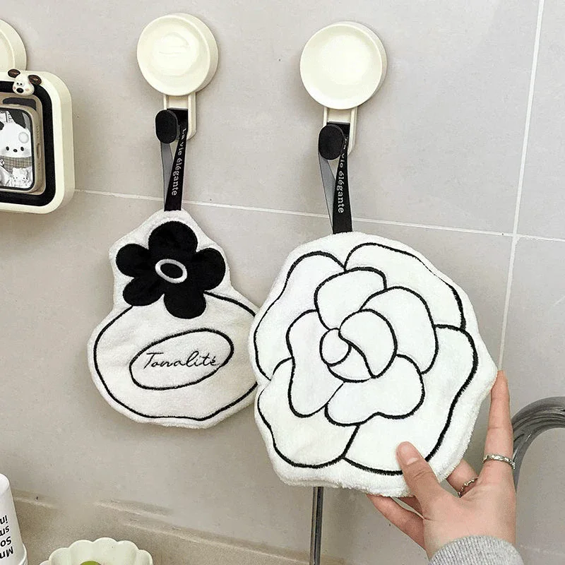 

NEW Double-thickness Hand Towel Home Convenient Hanging Quick-drying Absorbent Hand Towel Kitchen And Bathroom Foot Mat