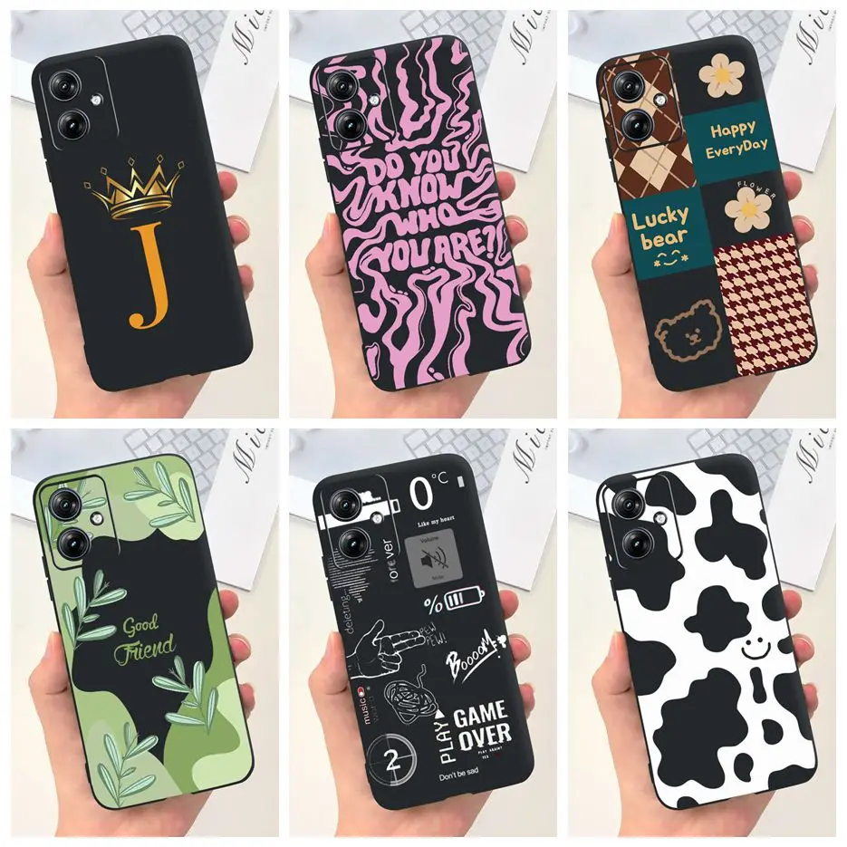 For Motorola Moto G54 Case MotoG84 Stylish Art Painted Letters Cover Soft Silicone Phone Case For Moto G84 G 54 84 MotoG54 Shell