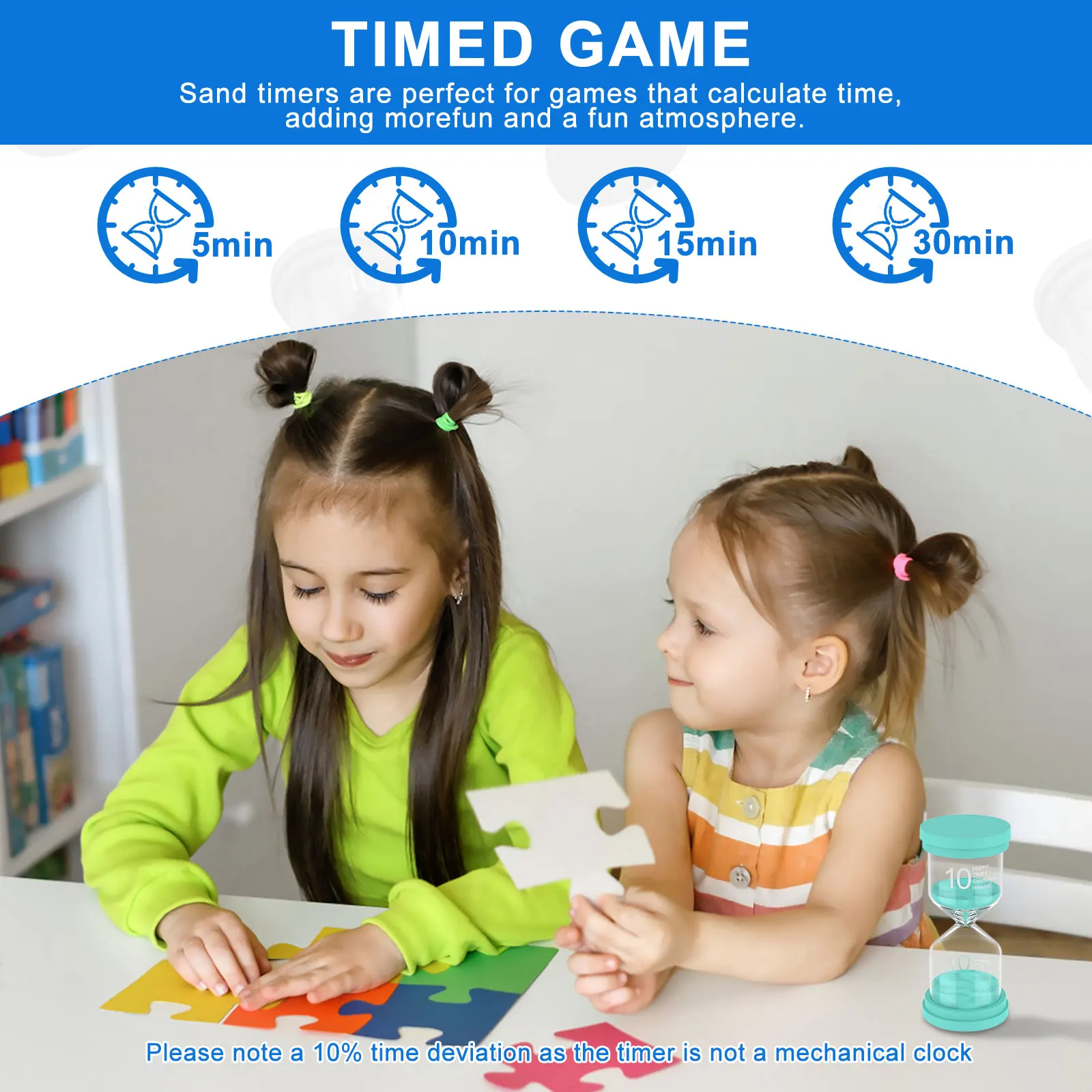 Minutes Glass Timer for Controlling Time Versatile Hourglass Set Visual Sand Clock Timer for Kids Hourglass Set for Games