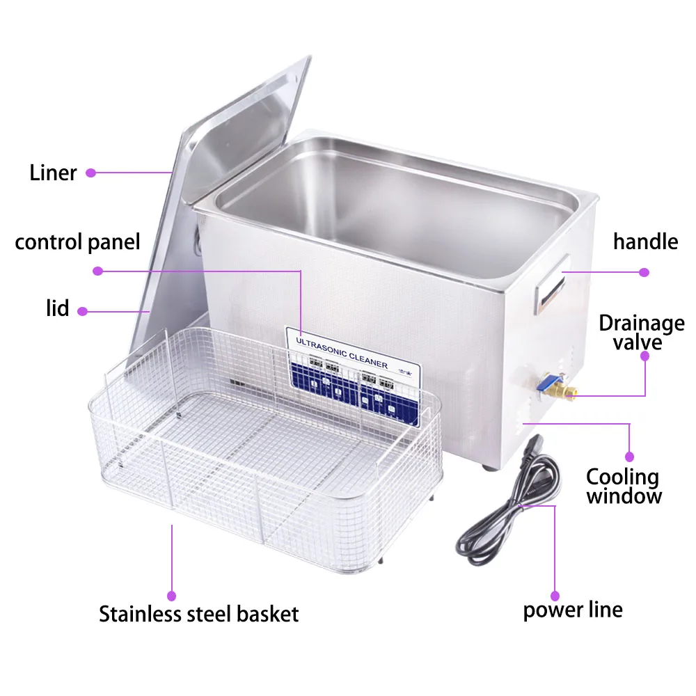 GENENG Ultrasonic Cleaner Home Appliances 1.3L 2L 3L 6L 10L 15L 22L 30L Industrial Ultrasound Portable Washing Machine Diswasher