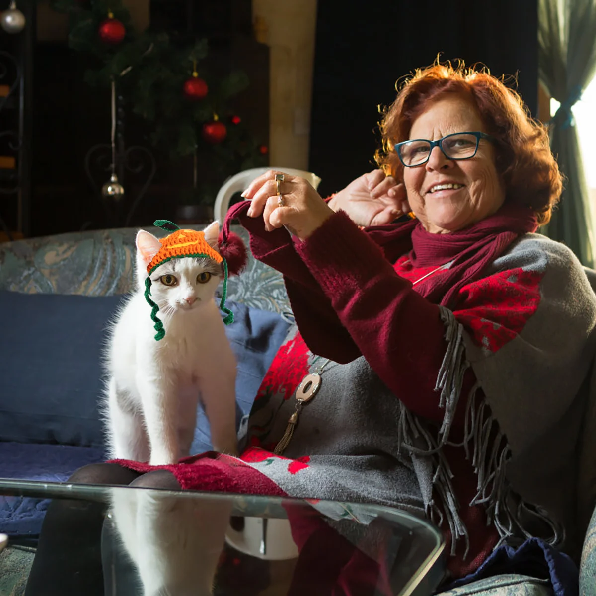 

1Pcs Pet Costume Halloween Hat Pumpkin Hat Handmade Elastic Whimsical Reusable Exquisite Stylish Premium Material