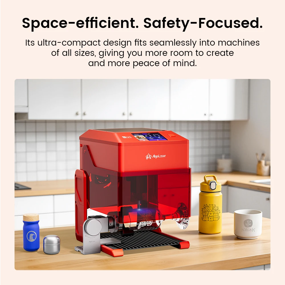 AlgoLaser ARC 2.0 3‑in‑1 Rotary Roller Module Ring Chuck Rotary Attachment for Laser Engraver Tumbler Mug Bottle Engraving DIY view 6
