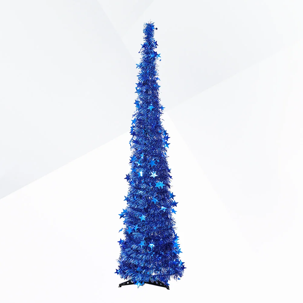 

120cm Pet Plastic Foldable Telescopic Christmas Tree Bright -Friendly Home Christmas Party Decoration
