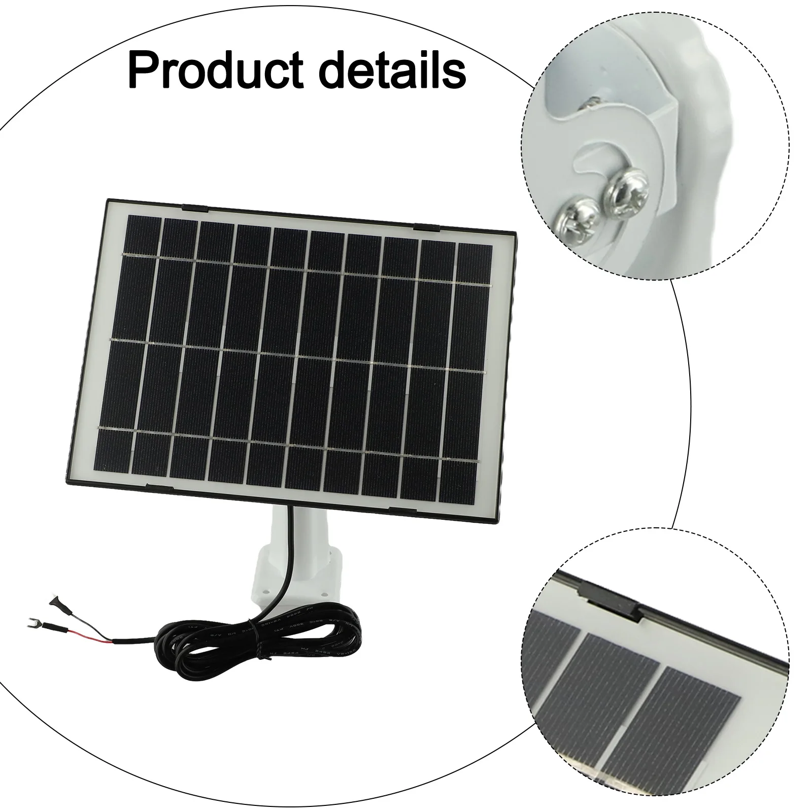 Efficient 10W Solar Panel Charger for Ring Video Doorbell 4/3/3 Plus/2 Easy Installation with U Shaped Interface