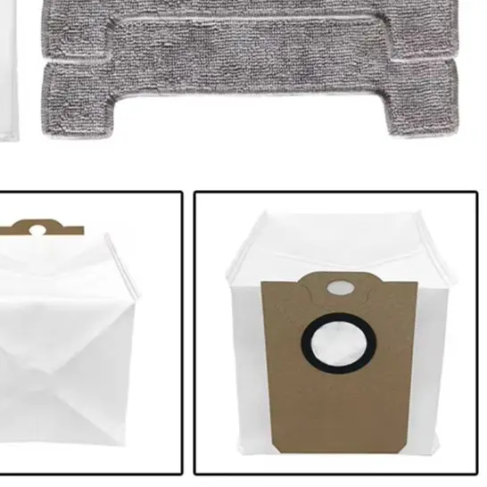 

For BPMIO B15 B15 Plus 5 Mop Pads 6 Dust Bags Kit Microfiber Cleaning Accessories For Robot Vacuum Cleaner Parts