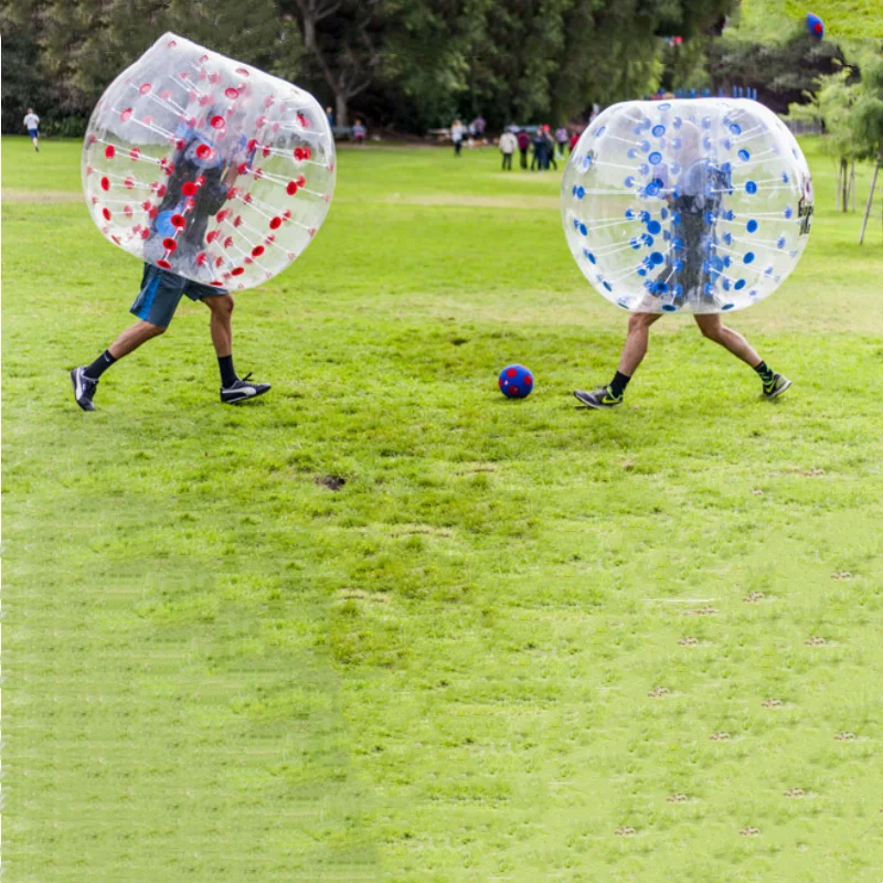 Gran oferta, pelota de choque inflable, pelota de burbujas de TPU/PVC, juegos de fútbol inflables al aire libre, pelotas de fútbol de burbujas de cuerpo inflable para adultos