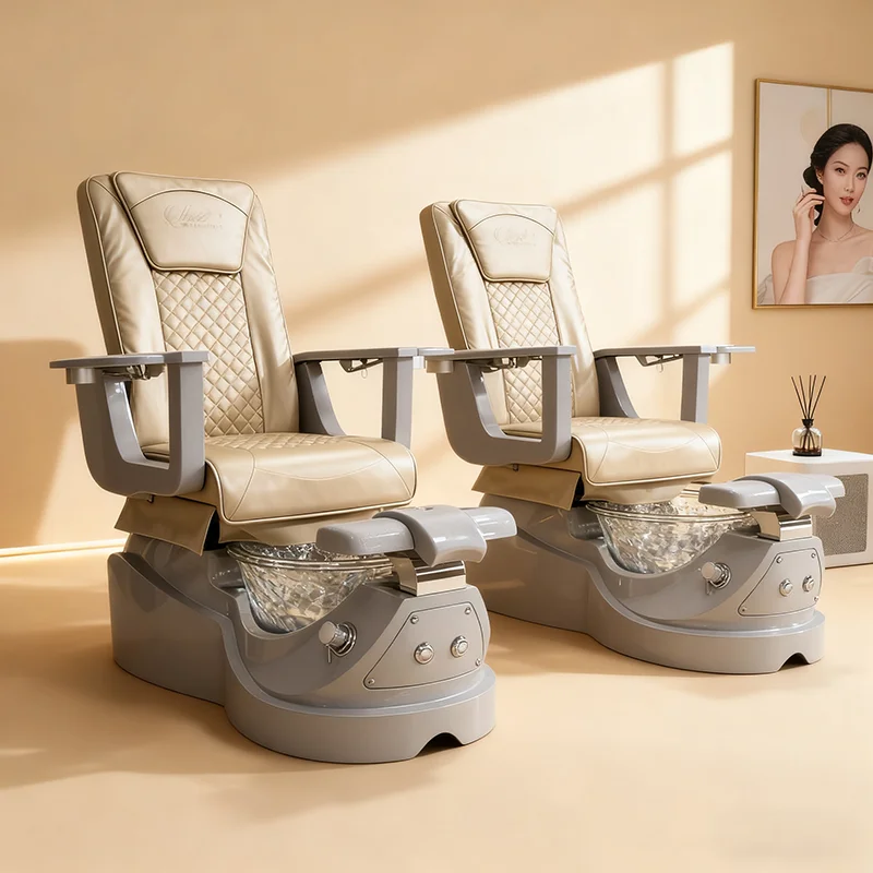 High End Nail Salon Equipment Back Massage Foot Care Spa Chair Modern Luxury Adjustable Electric Reclining Pedicure Chair