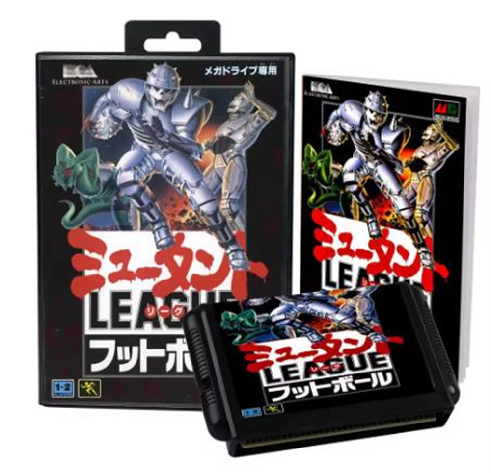 

Mutant League Football with Box and Manual for 16 Bit Sega MD Game Cartridge Megadrive Genesis System