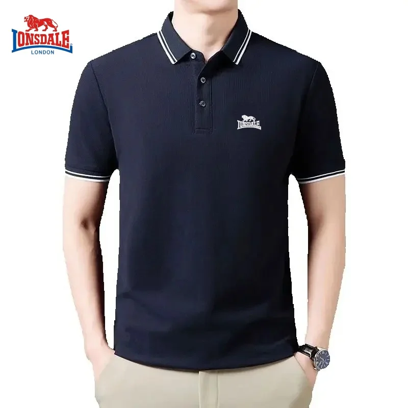 

Summer men's high-quality short sleeved polo shirt, new fashionable and casual, sweat absorbing and breathable T-shirt top