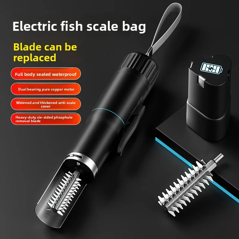 Professional Automatic Fish Scaler Wireless Electric Descaler Machine for Fast Easy Cleaning Home Commercial Use 220V