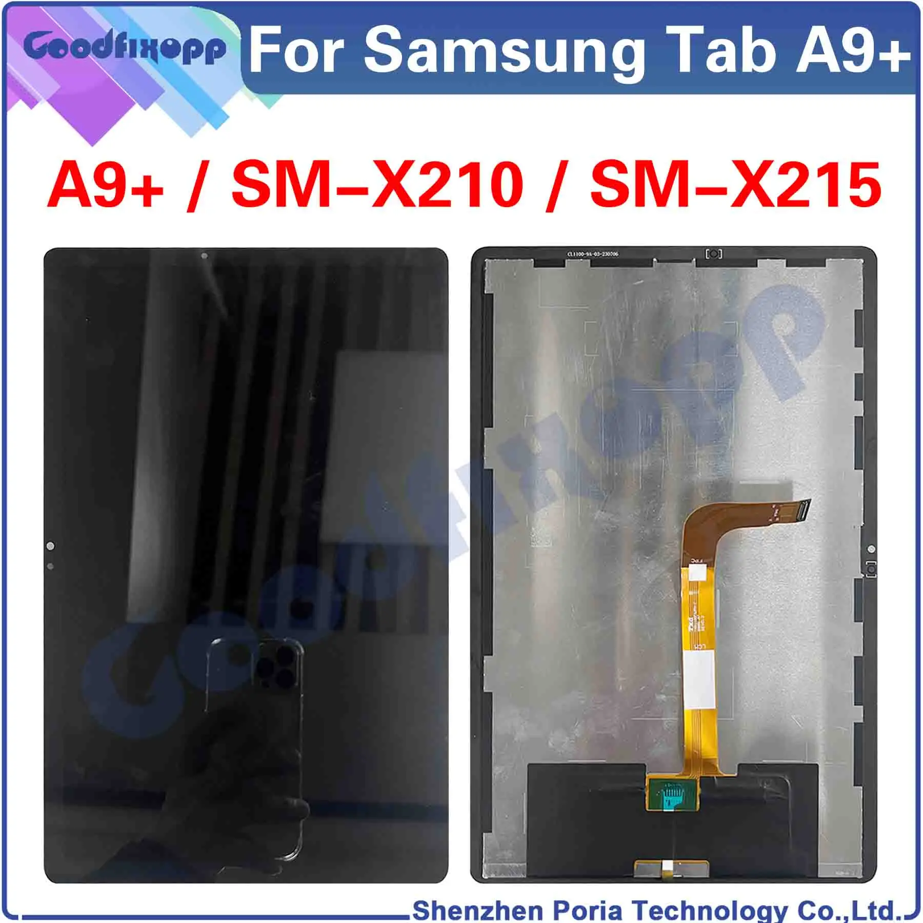 

For Samsung Galaxy Tab A9+ A9 Plus SM-X210 SM-X215 X210 X215 LCD Display Touch Screen Digitizer Assembly Repair Replacement