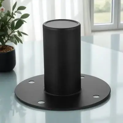 

1Pcs Speaker Mount Stand Base Iron Durable Wear Resistant Black Spray Paint Professional Speaker Bracket Holder