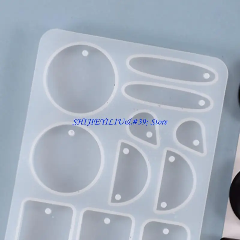 

E21F Crystal Epoxy Resin Mold DIY Keychain Earrings Danglers Pendants Silicone Mould