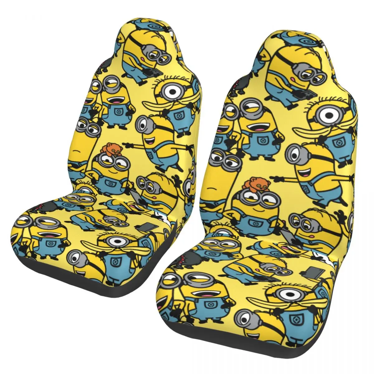 

M-Miniones The Rise Of Gru Cartoon Car Seat Cover Protector Interior Accessories Women Seat Covers Polyester Car Styling