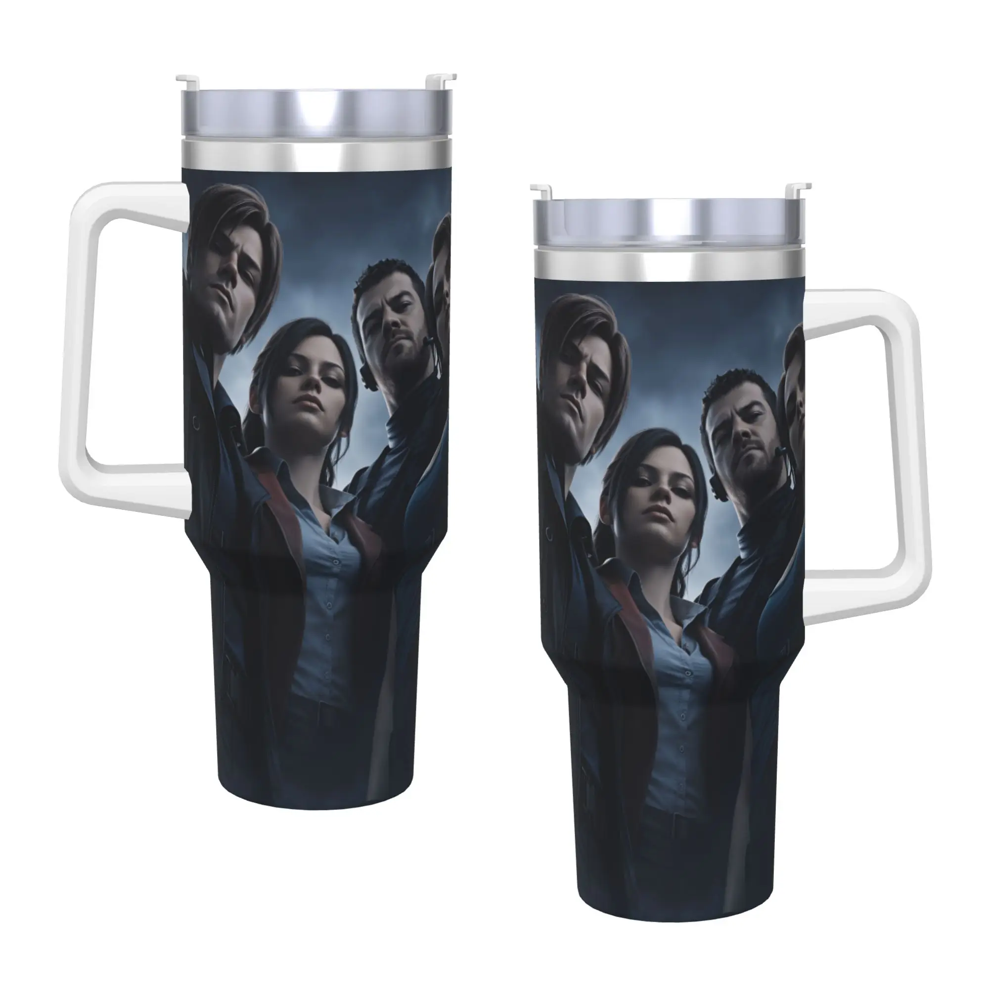 Stainless Steel Tumbler Residents Evils Mugs Cup With Straws  Travelist Hot Drinks Water Leakproof Large Capacity Thermal Mug