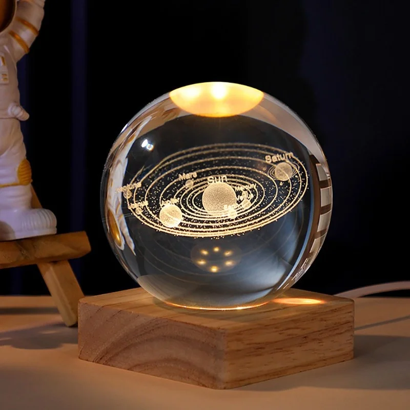 

Светящийся хрустальный шар «Солнечная система» для декора рабочего стола, креативный подарок на выпускной для девушки/студентки, стеклянный шар премиум-класса