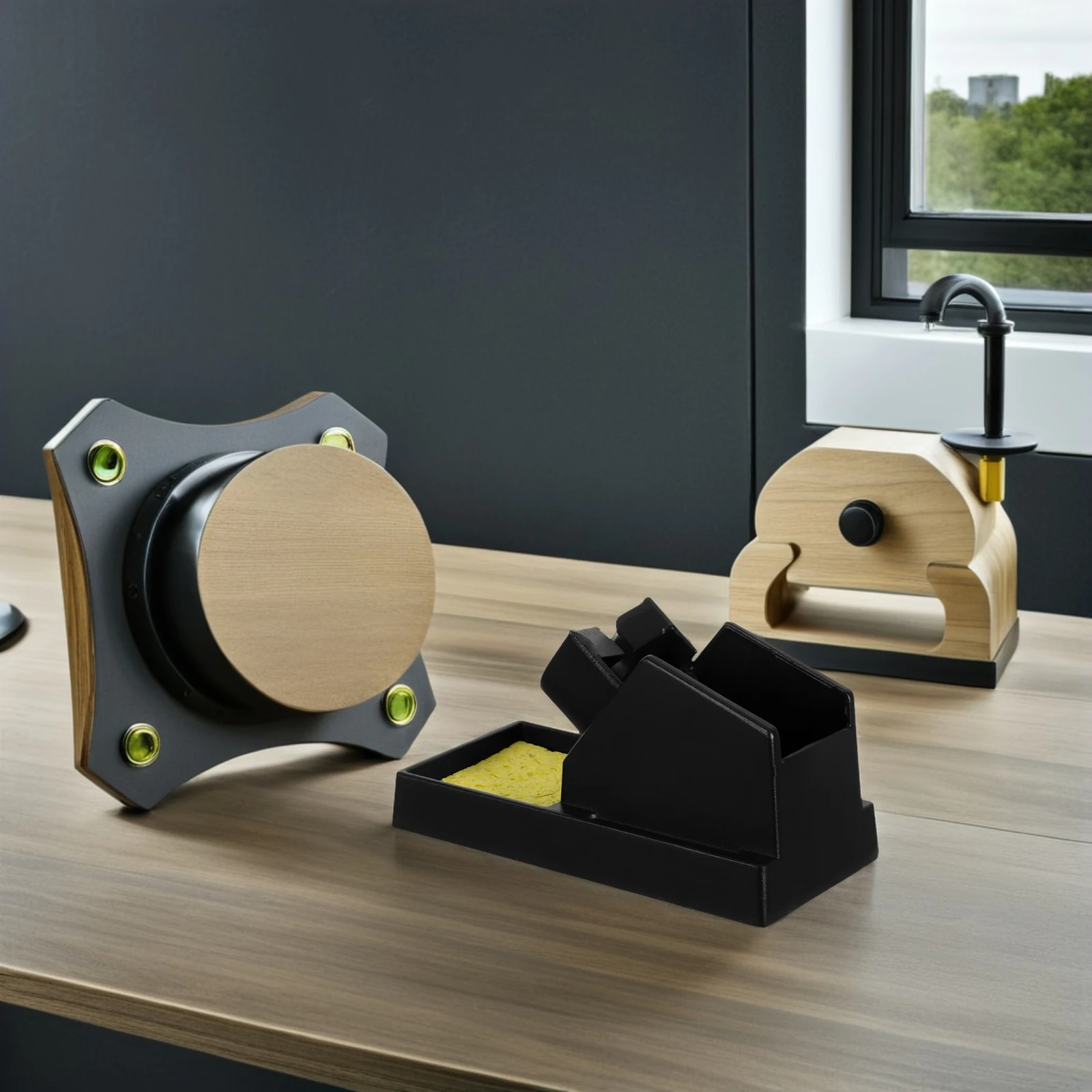 

Electric Soldering Iron Stand Holder For Wood Burning Pens Aluminum Heat Dissipation Portable Craft With Cleaning