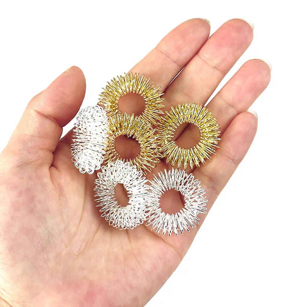 50/100 قطعة رائجة البيع تدليك الاصبع الدائري الوخز بالإبر الدائري تدليك الجسم الرعاية الصحية الطب الصيني اليد ميريديان الإجهاد الاسترخاء #4