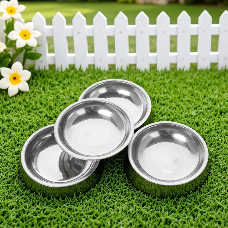 4Pcs Gemstone Weighing Pans Stainless Steel Precise Scale Trays Jewelry Small Weighing Plates Store Weight Trays