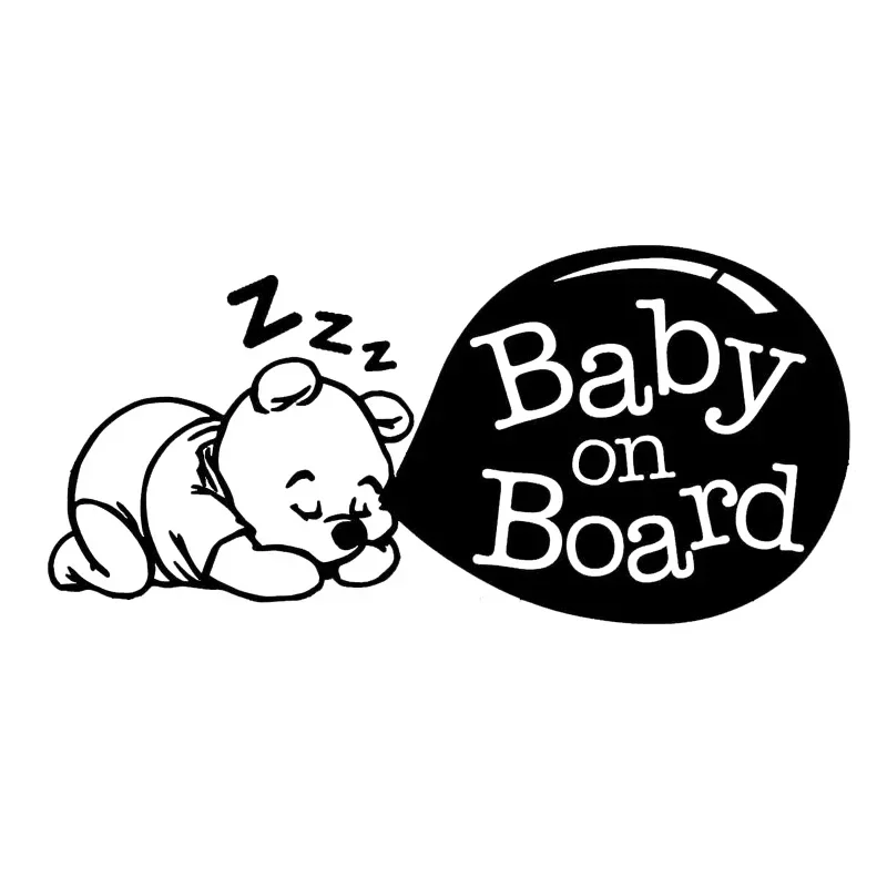 Car Sticker Cute Cartoon BABY ON BOARD Vinyl Decal for Car Motorcycle Bumper Body Rear Window Decorative Decal,18cm*9cm