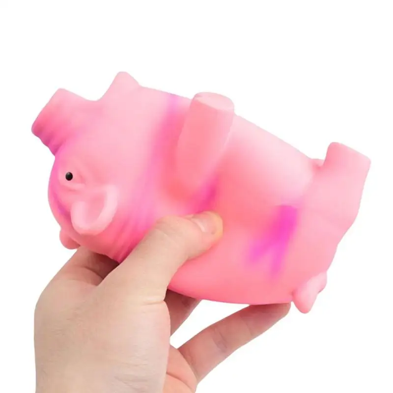 Squeaky Pig Dog Toys Interactive Rubber Pig Dog Chew Toy Cute Pig Grunting Squeak Pet Chew Toys Pet Dog Cute Piggy Style