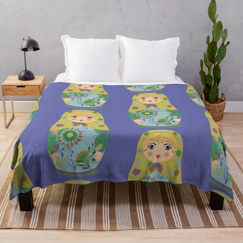 

Matryoshka / Matryoshka / Matreschka / Matroshka Throw Blanket Weighted Soft Beds Blankets