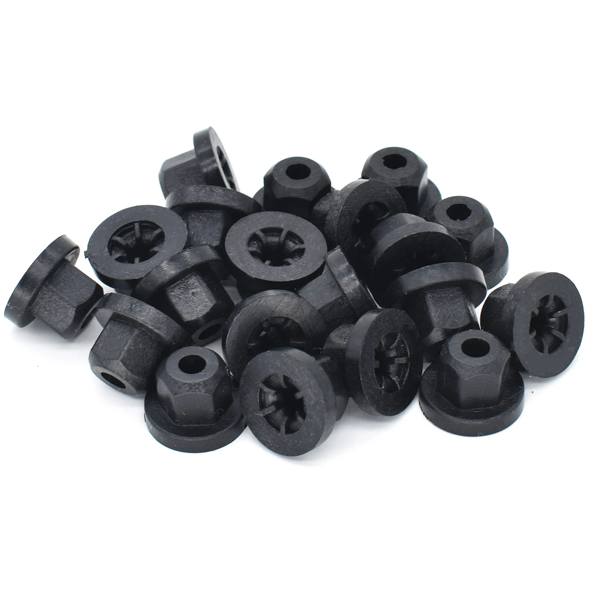 20x Car Body Plastic Nut Flange Clip 16131176747 For Mercedes Benz 0039900251 BMW M6 Nut Unthreaded Cable Fastener Mounting Boot