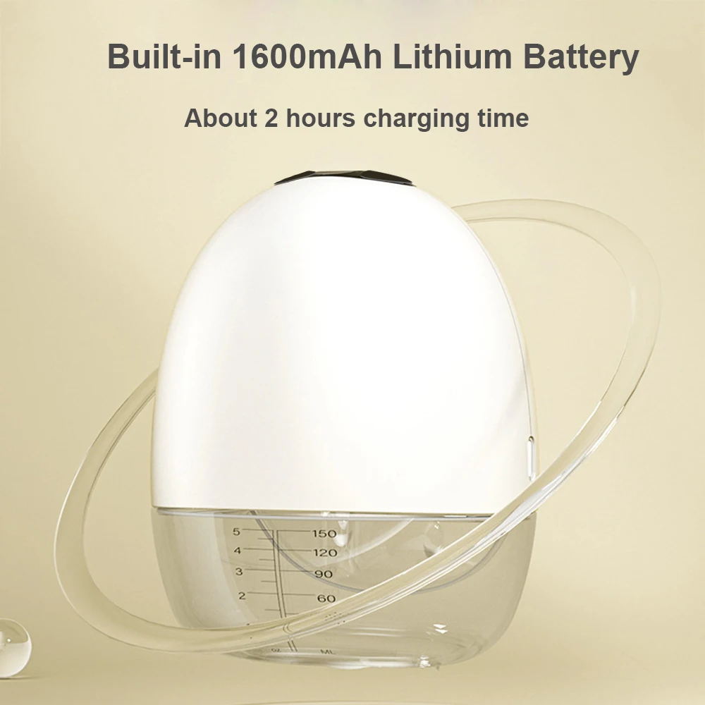 Extractor de leche portátil, Extractor de leche eléctrico manos libres con pantalla LED para lactancia materna, 4 modos, 9 niveles de succión, poco ruido