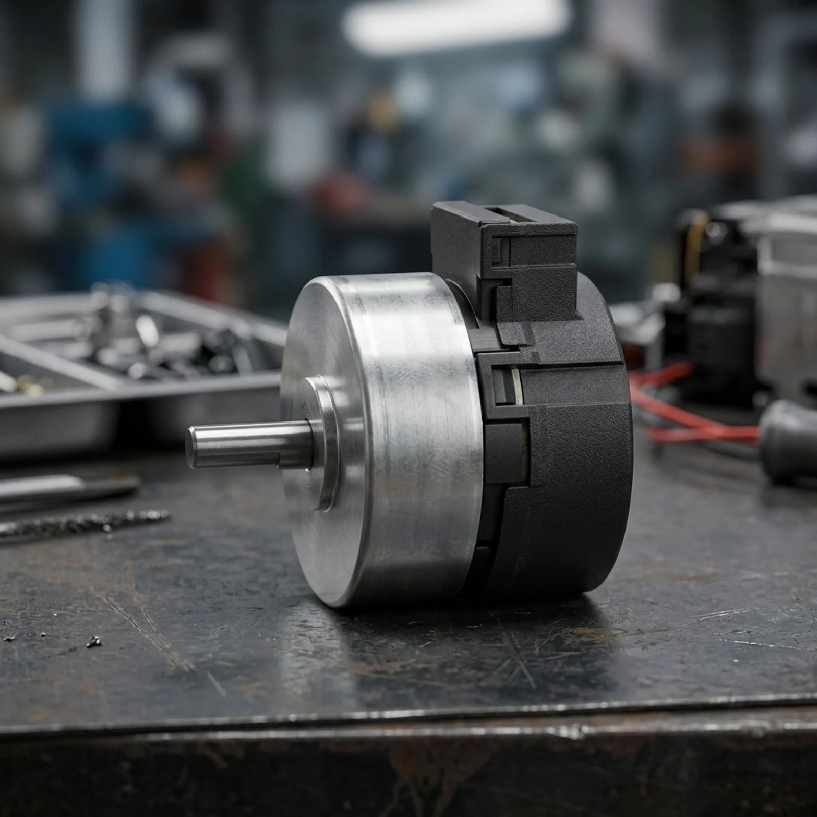 Compact DC Brushless Motor with Onboard Driver and 100-Line Optical Encoder for Industrial Automation Applications