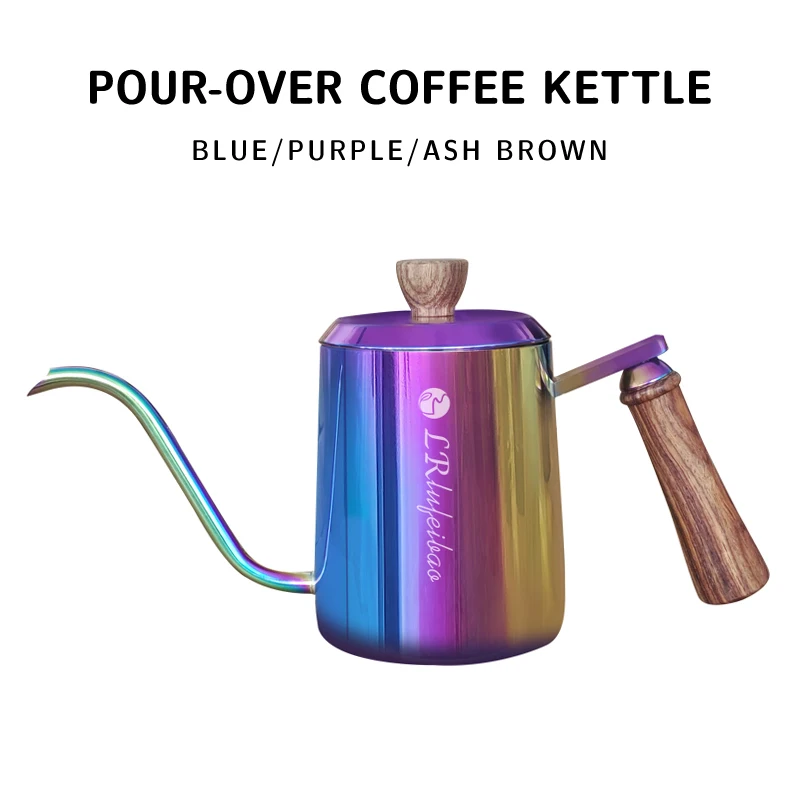 

Coffee Pot Kettle Gooseneck Spout Stainless Steel 600ml outdoor Tea& Pour Over Coffee Pot Kettle For Kitchen Home Trave Office