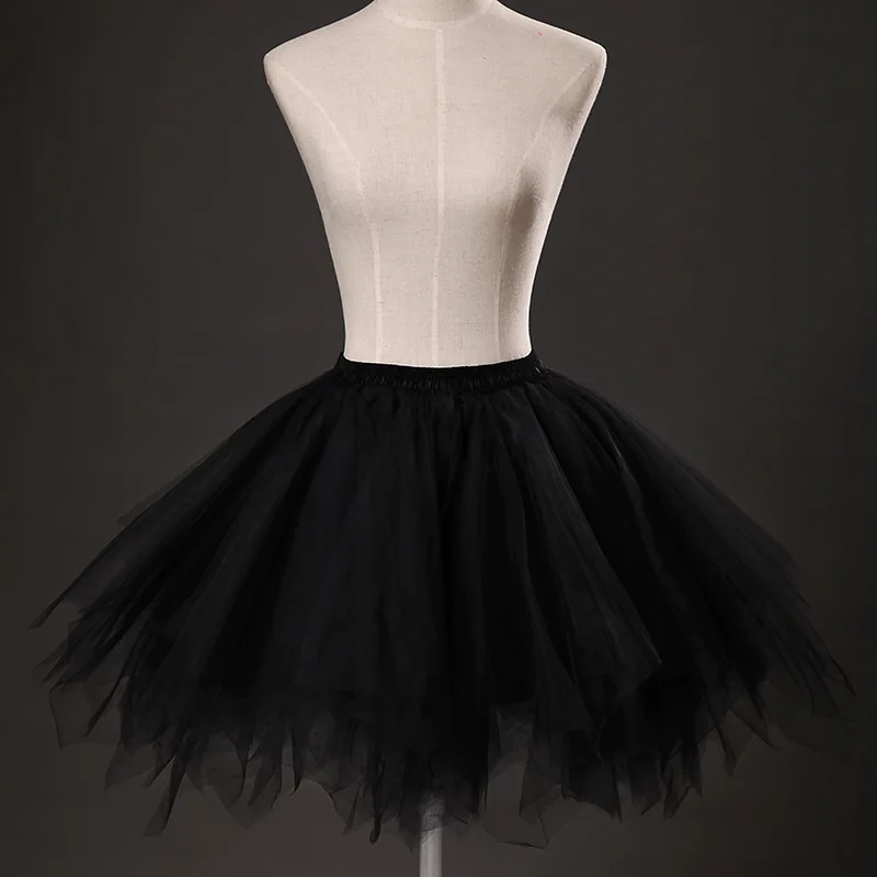 Sottoveste corta elastica da donna Gonne in tulle Strati Estate Gonna tutu da ballo per adulti Sottogonna Gonna fantasia rockabilly Balletto