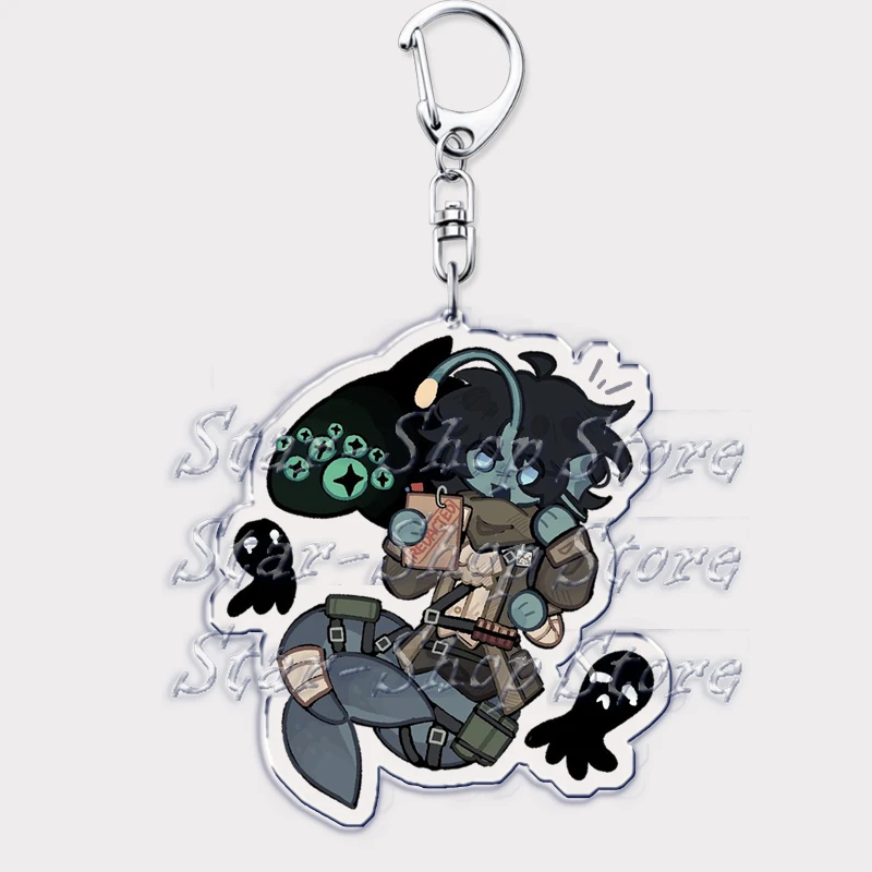 Pressure Horror Game Cat Keychains Gaming Sebastian Solace Keyring for Accessories Bag Key Chain Ring Jewelry Gamer Fans Gifts