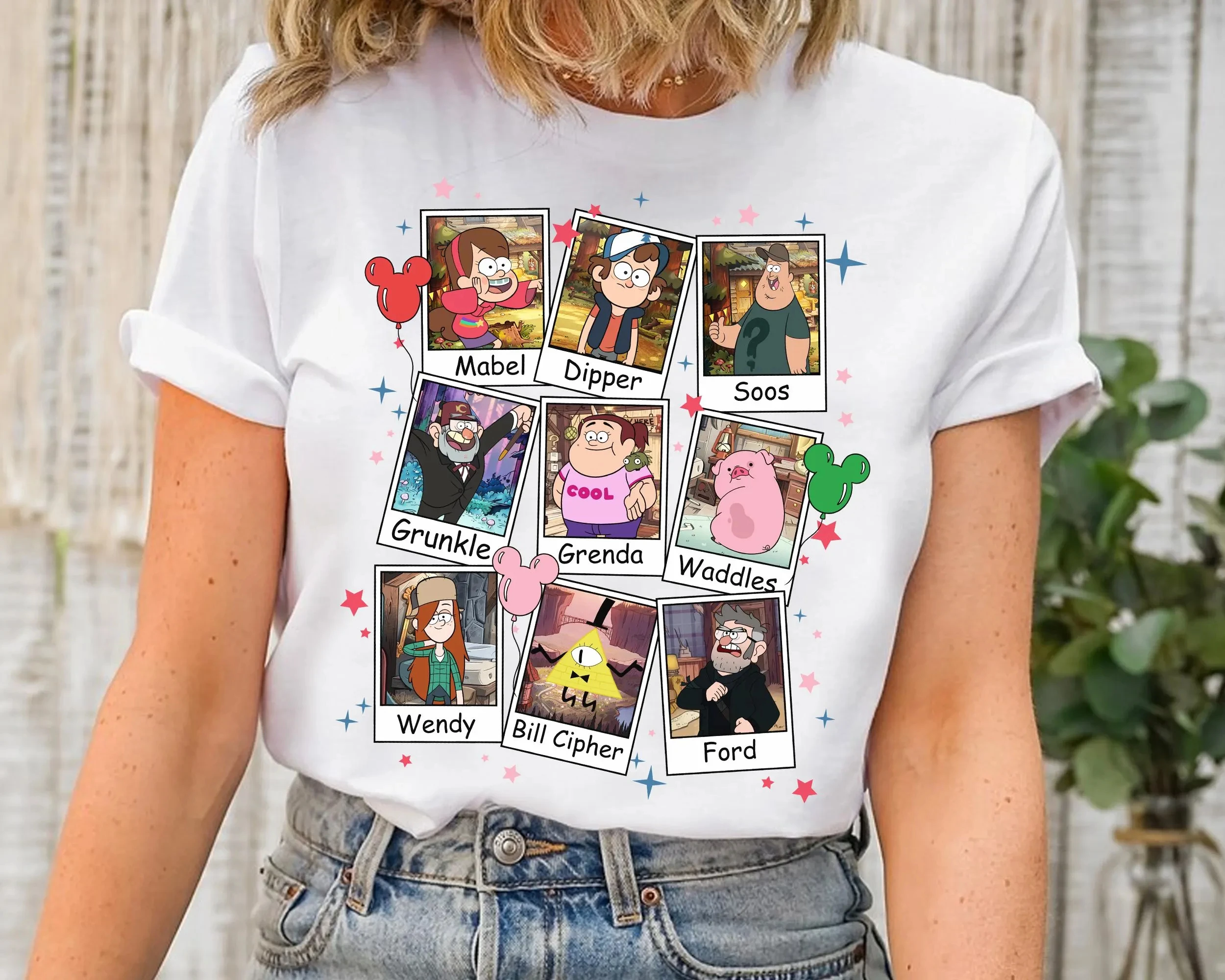قميص ديزني جرافيتي فولز صور كتاب قميص جرافيتي فولز لعيد الميلاد بالون قميص مابل ديبر ويندي سوس جرنكل #2