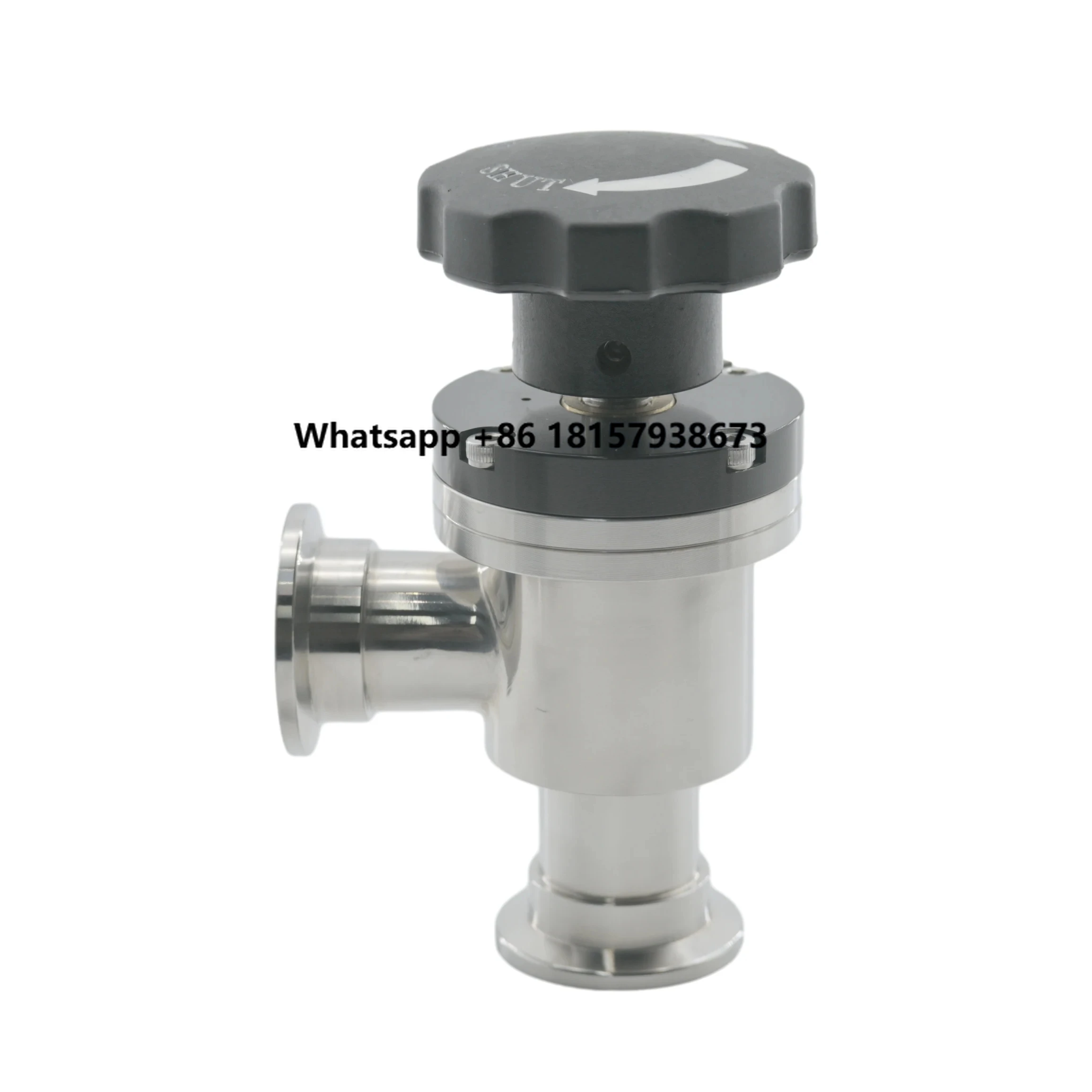 

High Quality Stainless Steel SS304 SS316L KF25 Vacuum Angle Valve Manual Baffle Valve L Type Poppet Valve