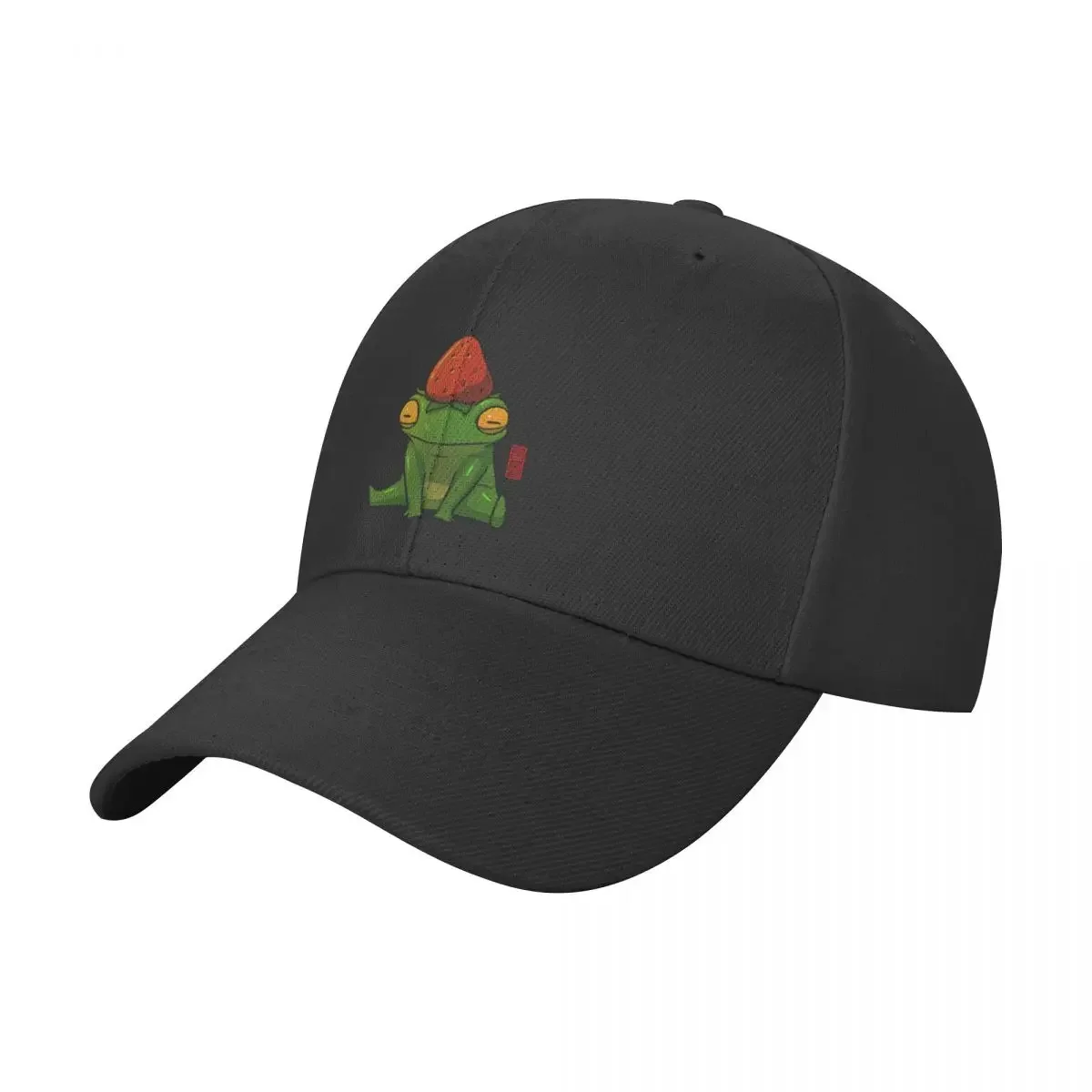 strawberry hat frog Baseball Cap Snap Back Hat Fishing cap black Sunhat Golf Men Women's