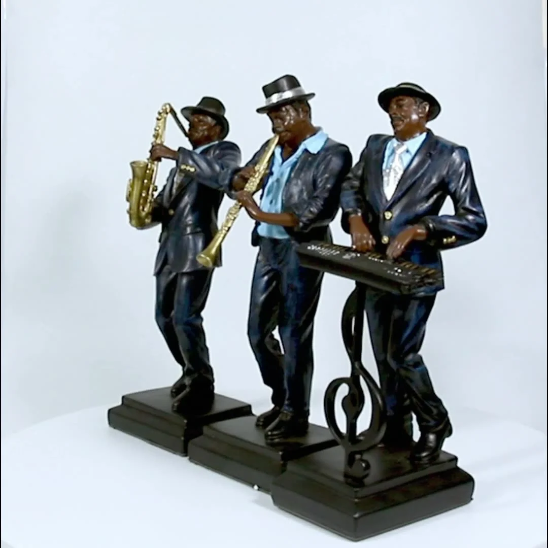 

New Minimalist Retro Style Resin Band Members Sculptures And Figurines Desktop Ornament Living Room Creativity Home Decoration