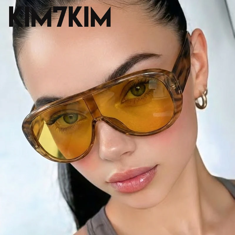 

Y2K Oversized Shield Sunglasses Women Futuristic Cyber Thick Black Frame Goggle Eyewear Retro Punk Sun Glasses Outdoor Shades