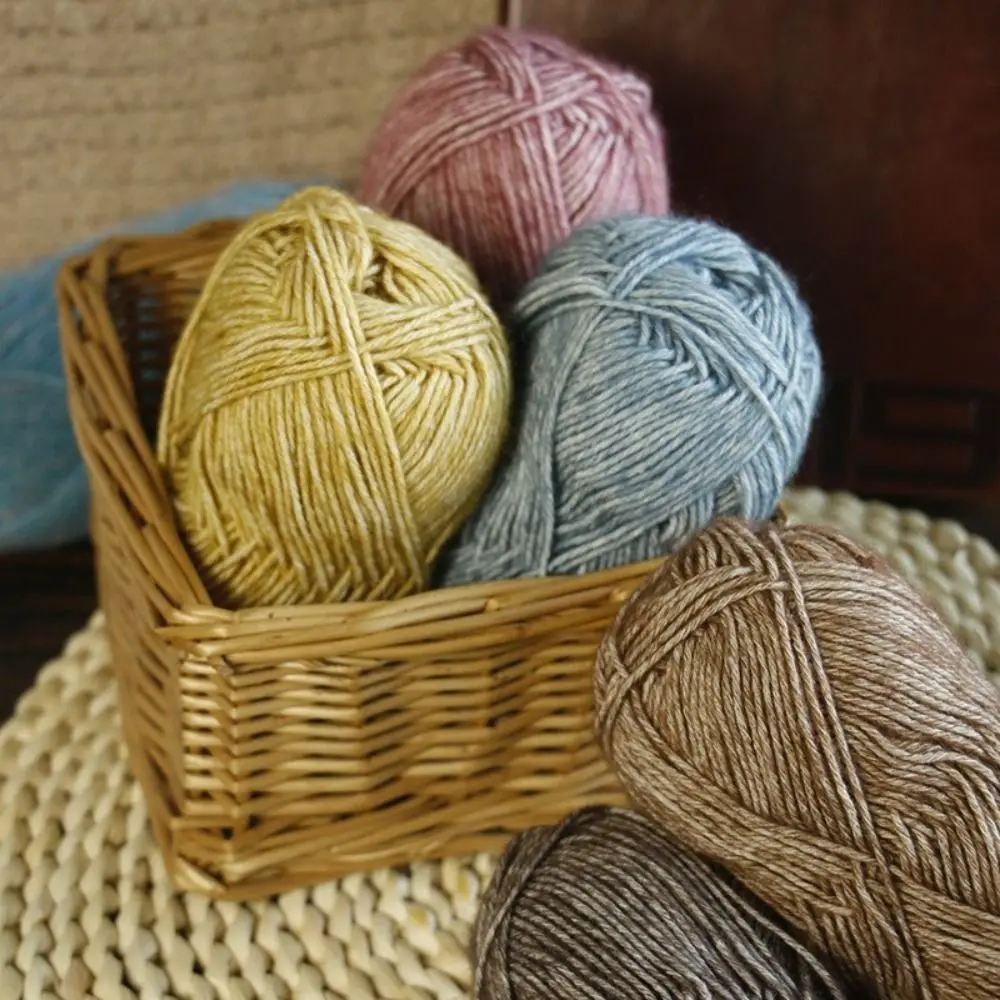 Thick Cotton Wool Yarn Rainbow Color DIY Milk Cotton Rainbow Cotton Yarn Sofa Cushion