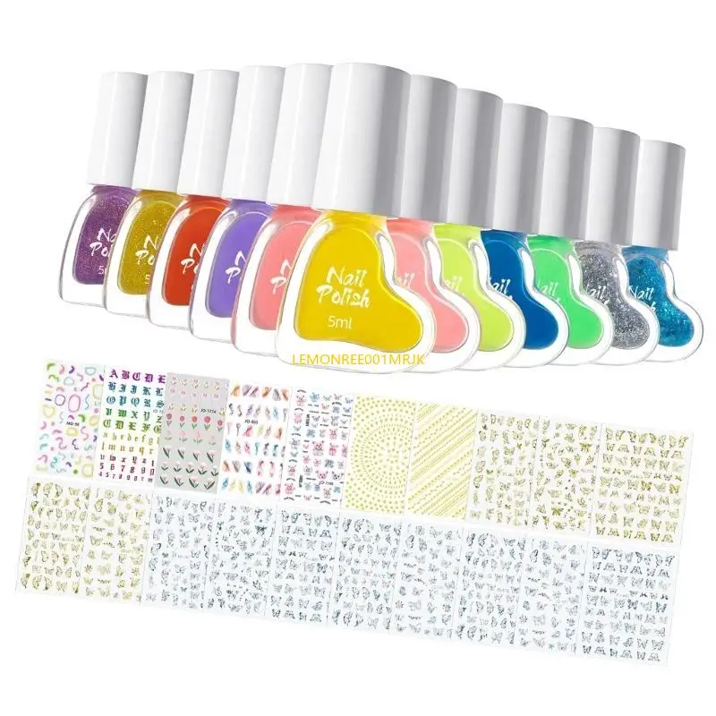 M4YA-Nägel polnische Set Nägel Kunstaufkleber Nägel Aufkleber Aufkleber Schnell trockne Nägel polnische Set Nails Sticker