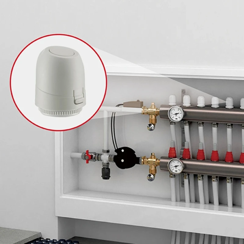 2 pezzi Attuatore termico elettrico normalmente chiuso per riscaldamento a pavimento D2RD